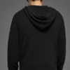 Textured Knit Hoodie - Black