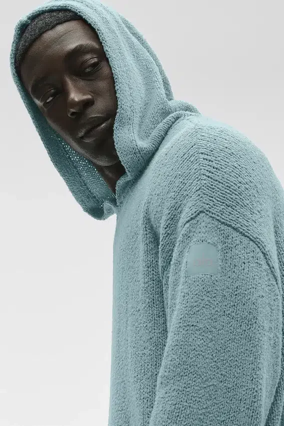 Textured Knit Hoodie - Desert Sage