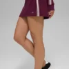 Track Star Mini Skirt - Burgundy