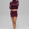 Track Star Mini Skirt - Burgundy