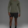 Triumph Long Sleeve Tee - Stealth Green