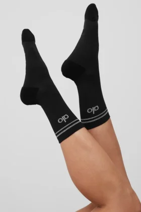 Unisex Half-Crew Performance Sock – Black