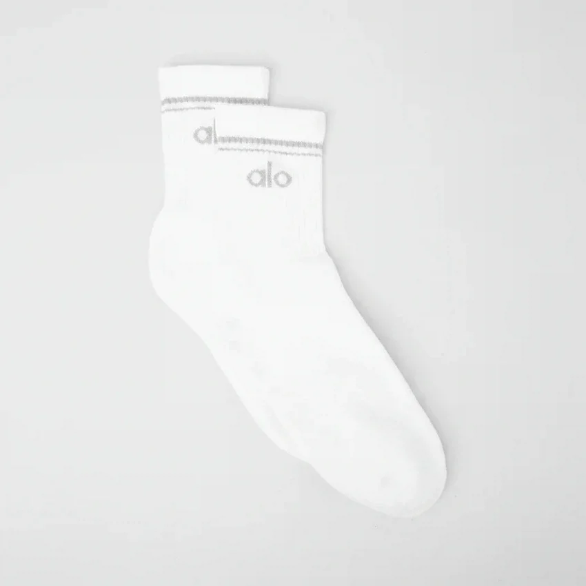 Unisex Half-Crew Throwback Sock - White/Titanium
