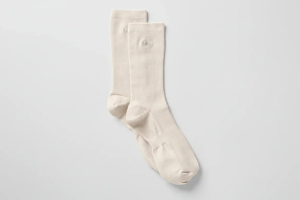 Unisex Half-Crew Understated Sock - Bone