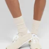Unisex Half-Crew Understated Sock - Bone