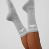 Unisex Throwback Sock - Athletic Heather Grey/White