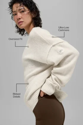 Unisex Wool Cashmere New Class Crewneck Sweater – Bone Heather