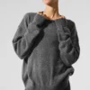 Unisex Wool Cashmere New Class Crewneck Sweater - Platinum Grey