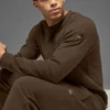 Waffle Lounge Long Sleeve Crew - Espresso
