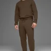 Waffle Lounge Long Sleeve Crew - Espresso