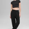 Waffle Weekend Escape Jogger - Black