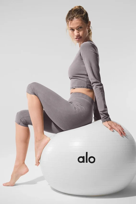 Washed Alosoft High-Waist Iconic 90'S Capri - Cool Grey Wash