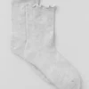 Women's Lettuce Edge Sock - Athletic Heather Grey