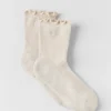 Women's Lettuce Edge Sock - Oatmeal Heather