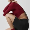 Women's Lettuce Edge Sock - Summer Romance Red