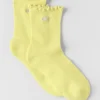 Women's Lettuce Edge Sock - Sunshine