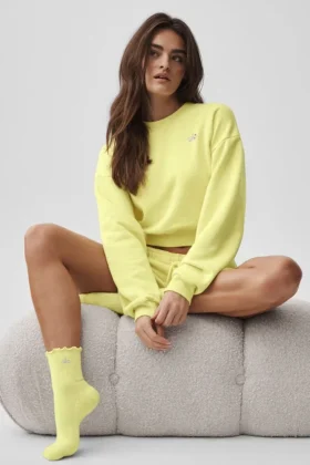 Women’s Lettuce Edge Sock – Sunshine