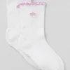 Women's Lettuce Edge Sock - White/Candy Heart Pink