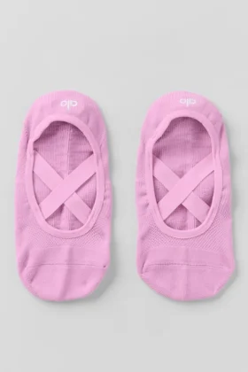 Women's Pivot Barre Sock - Candy Heart Pink