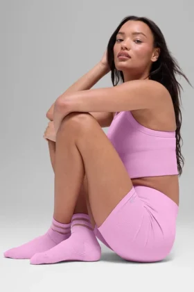 Women’s Pulse Grip Sock – Candy Heart Pink