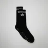 Women's Throwback Barre Sock - Black/White