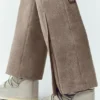 Wool Blend Bunny Slope Bib - Alpine Cocoa Heather