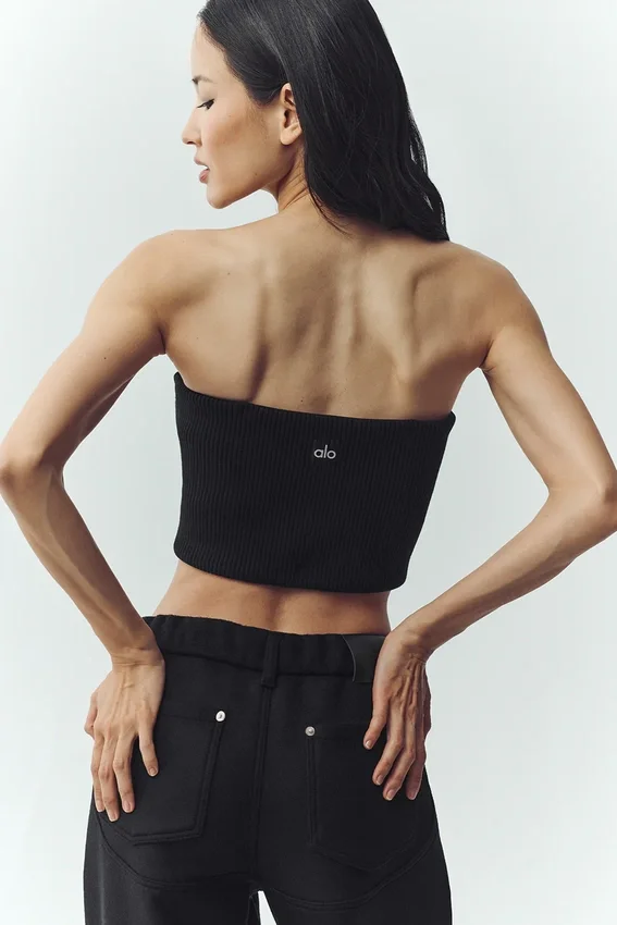 Wool Blend Nightcap Corset Top - Black