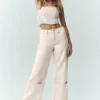 Wool Blend Nightcap Wide Leg Pant - Cafe Au Lait
