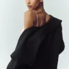 Wool Blend Nightfall Long Coat - Black