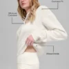 Wool Cashmere Cropped New Class Crewneck Sweater - Ivory