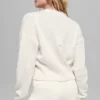 Wool Cashmere Cropped New Class Crewneck Sweater - Ivory
