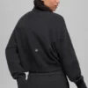 Wool Cashmere Cropped New Class Turtleneck Sweater - Black