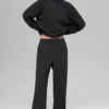 Wool Cashmere Cropped New Class Turtleneck Sweater - Black