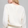 Wool Cashmere Cropped New Class V-Neck Sweater - Ivory