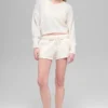 Wool Cashmere Cropped New Class V-Neck Sweater - Ivory
