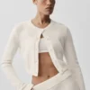 Wool Cashmere High-Waist New Class Wide Leg Pant - Ivory