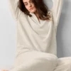Wool Cashmere New Class 1/4 Zip Pullover - Oatmeal Heather