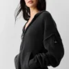 Wool Cashmere New Class Full Zip Hoodie - Black