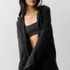 Wool Cashmere New Class Full Zip Hoodie - Black