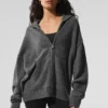 Wool Cashmere New Class Full Zip Hoodie - Platinum Grey