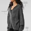 Wool Cashmere New Class Full Zip Hoodie - Platinum Grey