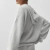 Wool Cashmere New Class Full Zip Hoodie - White Heather