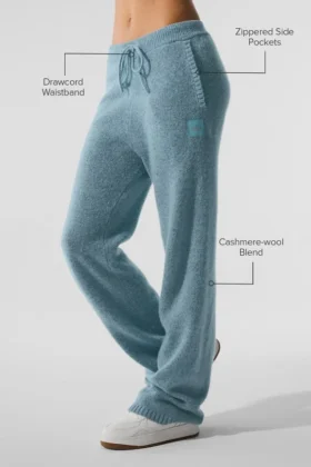 Wool Cashmere New Class Sweatpant – Celestial Blue Granite Heather