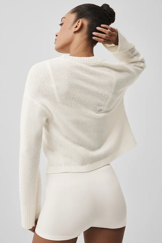 Wool Cashmere New Class Tie Cardigan - Ivory